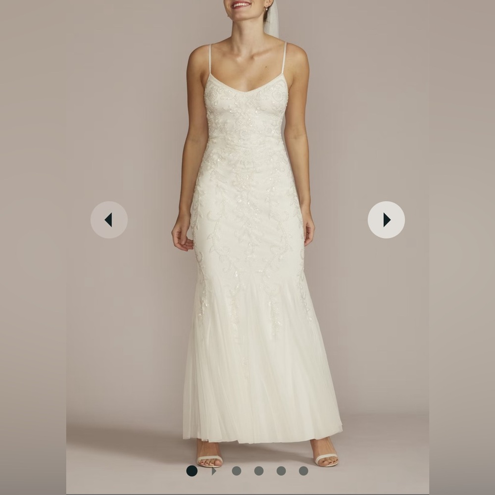 DB STUDIO
Allover Floral Beaded Godet Sheath Wedding Dress
STYLE# WGIN5113